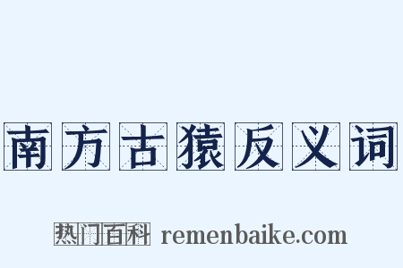 南方古猿反义词是什么意思的图片